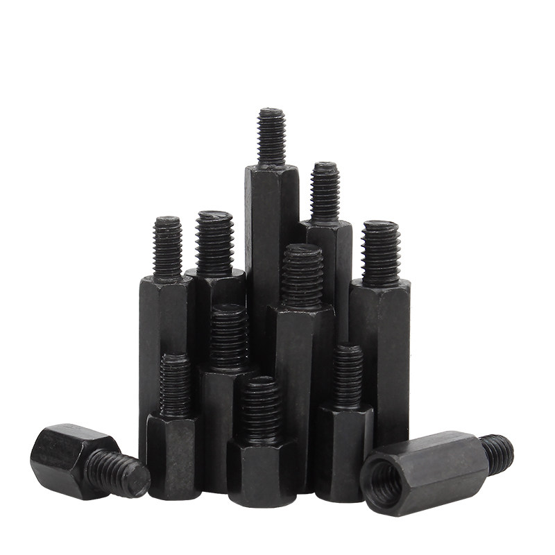 M3黑色尼龙柱螺丝塑料单头六角隔离柱*x5x6x8x10x12x20x30x50+6mm