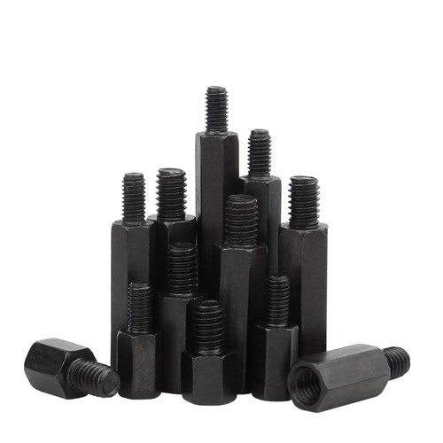 M3黑色尼龙柱螺丝塑料单头六角隔离柱*x5x6x8x10x12x20x30x50+6mm