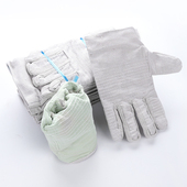 24道线双层全衬帆布手套耐磨加厚工业机械工作防护电焊工全棉手套