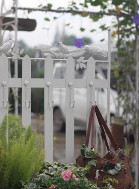 SHANGPIN欧式铁艺凹槽花架户外双层置物收纳庭院装饰架