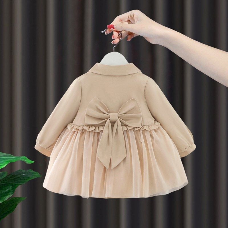 女童风衣外套春秋新款洋气儿童装女孩上衣婴儿一岁女宝宝衣服春装