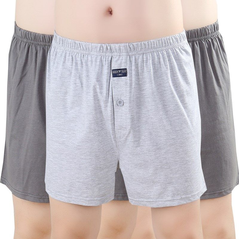男士纯棉阿罗内裤宽松加肥加大码前开口薄款透气四角平角短裤衩头,女士内衣/男士内衣/家居服,男阿罗裤,淘宝优惠券,粉丝福利购,淘宝优惠卷