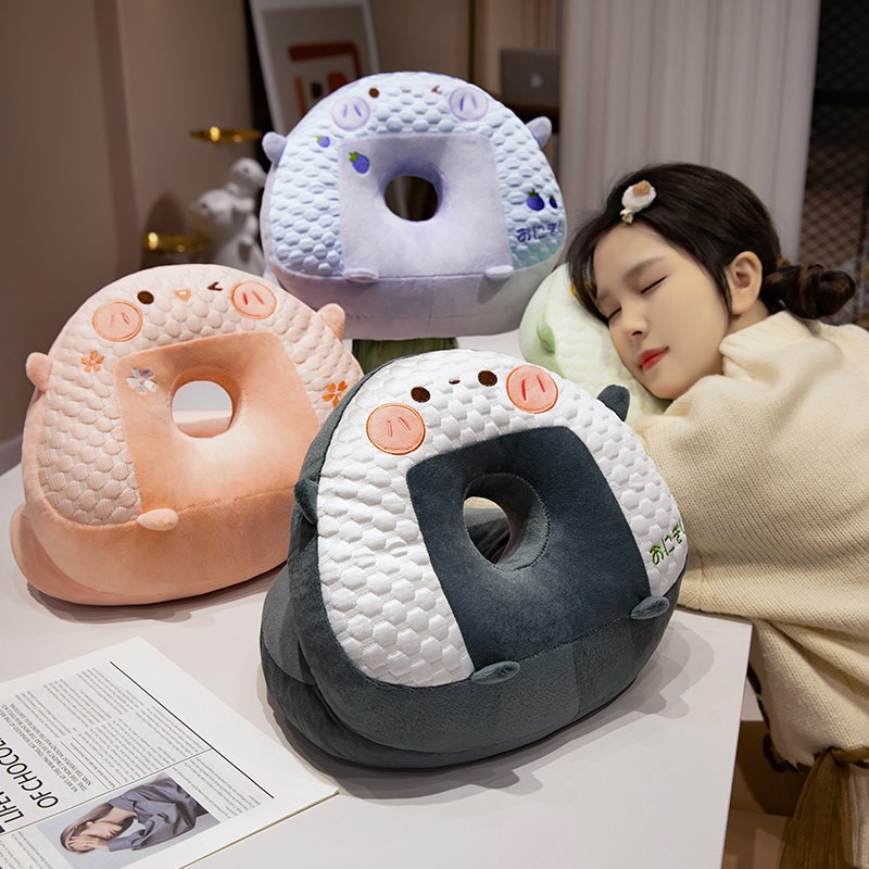 冰豆豆午睡枕趴睡枕办公室抱枕女生午睡神器小学生桌上睡觉枕头夏