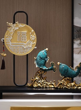进门玄关新中式福鹿摆件招财客厅电视柜装饰创意家居办公乔迁礼品