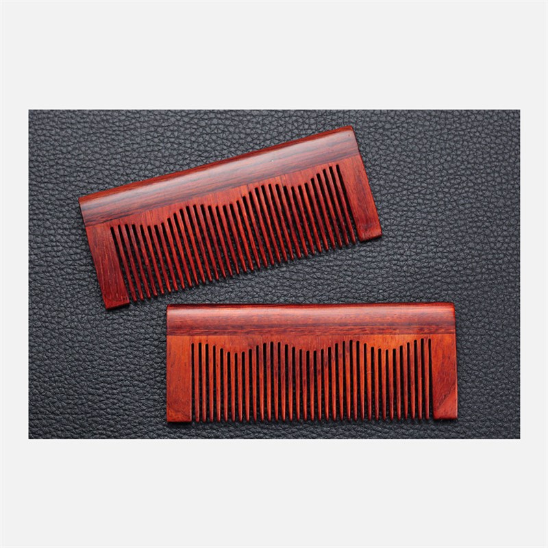 檀木梳子[晓艺]紫檀免费刻字送礼送长辈整木小梳子按摩无静电