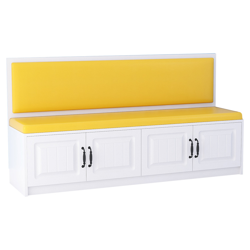 卡座餐椅储物柜软包坐垫定制奶茶店实木L型转角家用餐厅卡座沙发