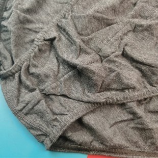 内销M 2条装 3XL棉质平纹面料中腰男士 三角内裤 麻灰黑 19元 底裤 包邮