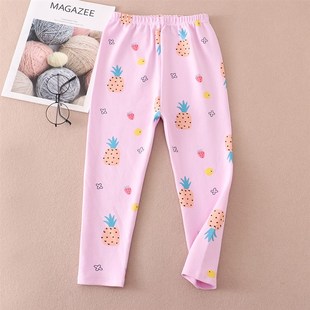 文波女童秋裤加厚保暖儿童衬裤纯棉女孩线裤中大童睡裤棉毛裤居家