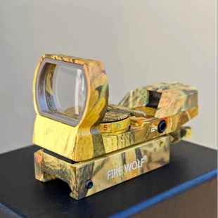 四变点红点瞄准器镜 高品质 金属虹膜银膜可选20mm模型弹弓配件