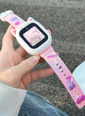 适用小天才少儿电话手表表带q1a/d2猫耳硅胶保护套Z5a/Z1/Q1可爱