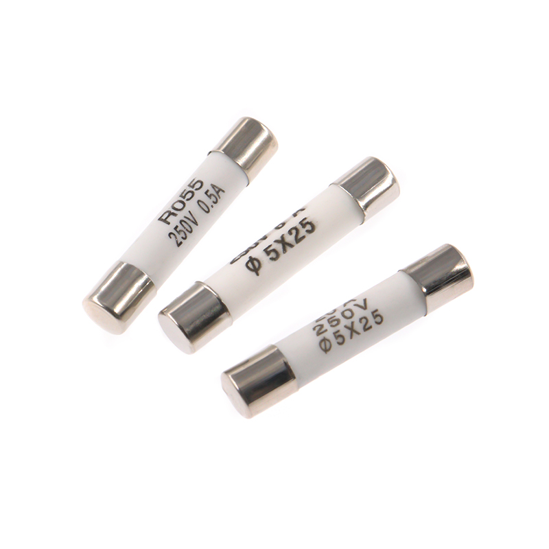 现货速发陶瓷保险丝管5*25mm 0.5A/1A/2A/A/4A6A10A20A 250V RO55