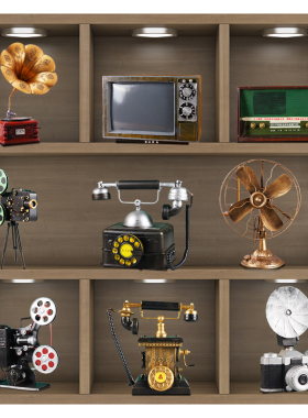速发南洋风书古古饰品摆件仿装复架摆设场景布置7080年代感怀旧老