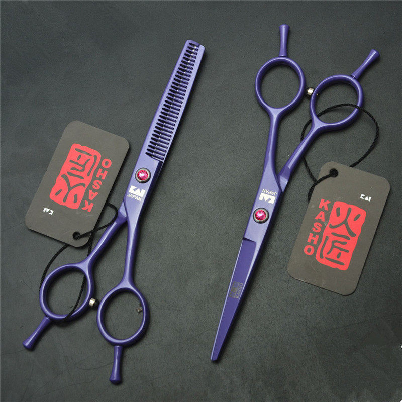 速发烤漆剪色A字剪美发剪刀发型师专用平紫牙剪打剪刘海理发