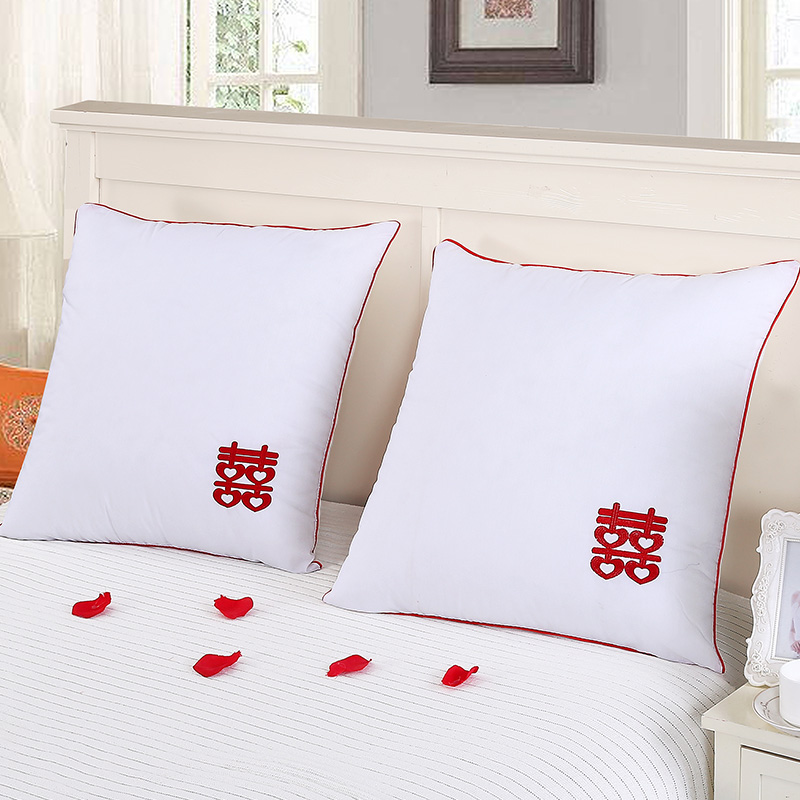 速发 婚枕喜头床上靠垫芯腰枕 抱庆芯床字靠枕芯 60x6m大方