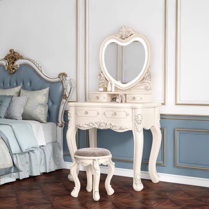 欧式梳妆台卧室小户型梳妆桌多功能现代简约化妆台奢华公主化妆桌