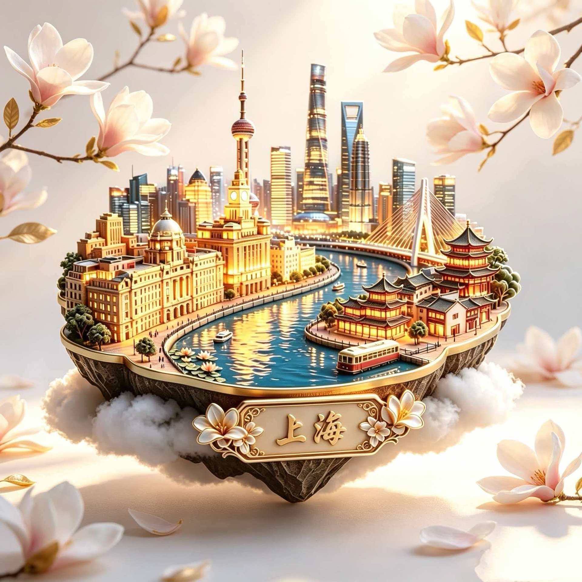 上海城市景点旅游文创纪念冰箱贴图片