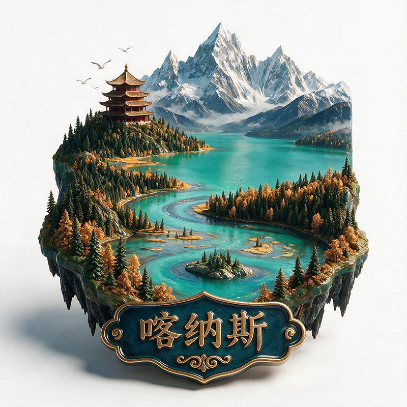 新疆喀纳斯旅游景点纪念品冰箱贴