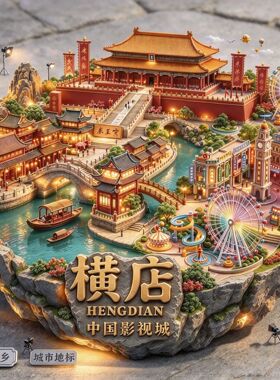 横店影视城旅游景点纪念品冰箱贴