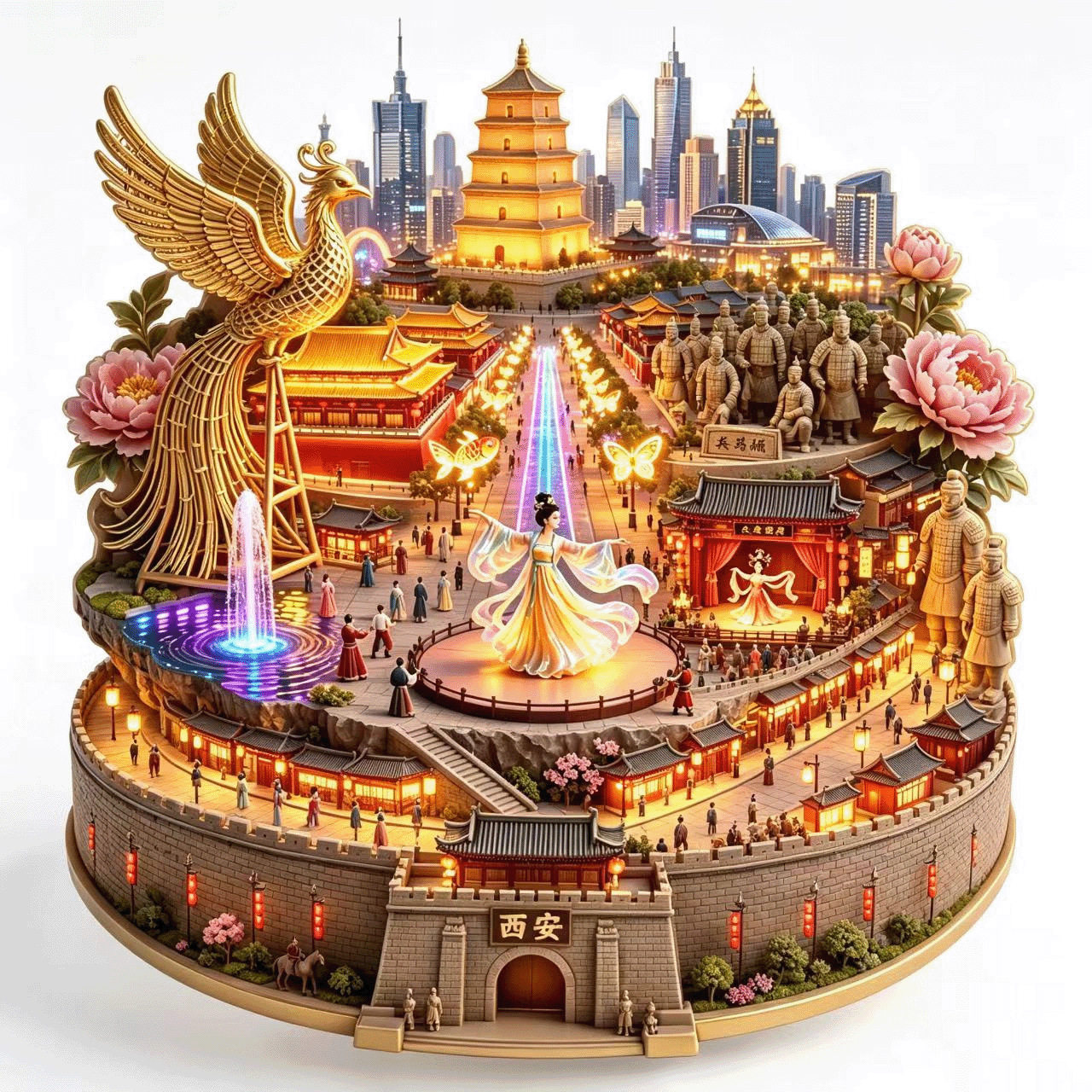 西安景点旅游文创纪念品冰箱贴