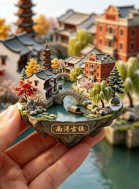 湖州安吉南浔古镇旅游纪念冰箱贴
