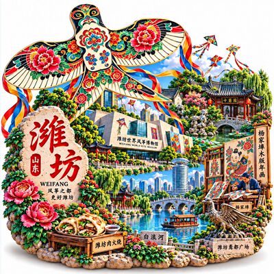 潍坊城市旅游纪念品冰箱贴磁吸