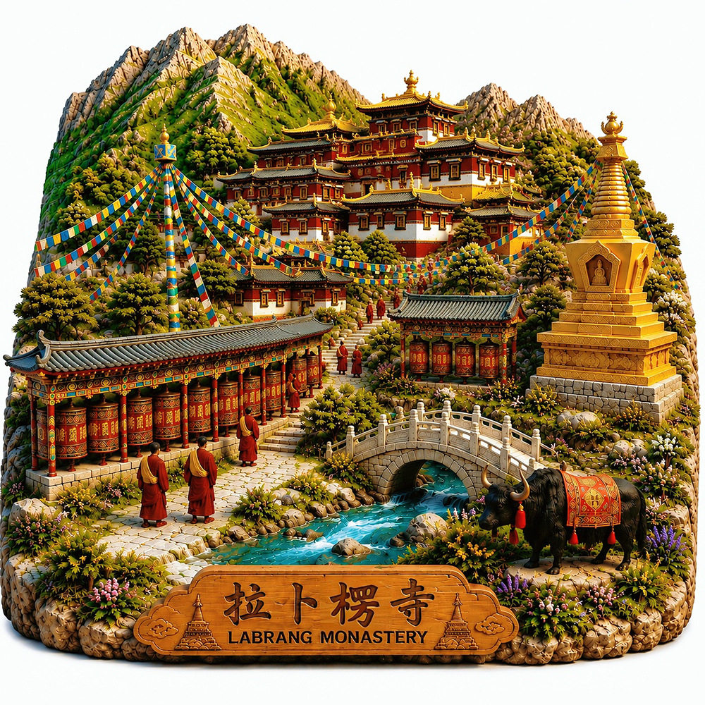拉卜楞寺旅游景点纪念品冰箱贴