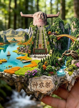 湖北城市旅游纪念品文创冰箱贴