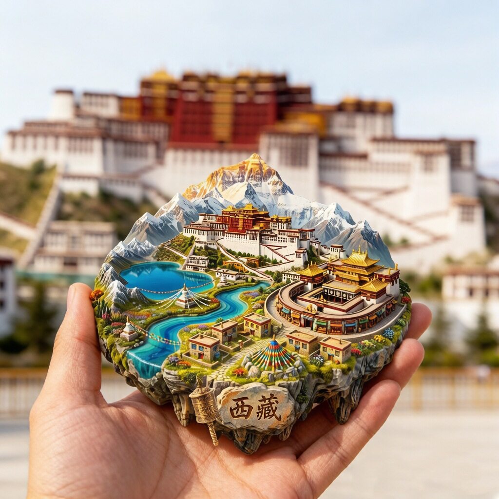 西藏城市旅游纪念品文创冰箱贴