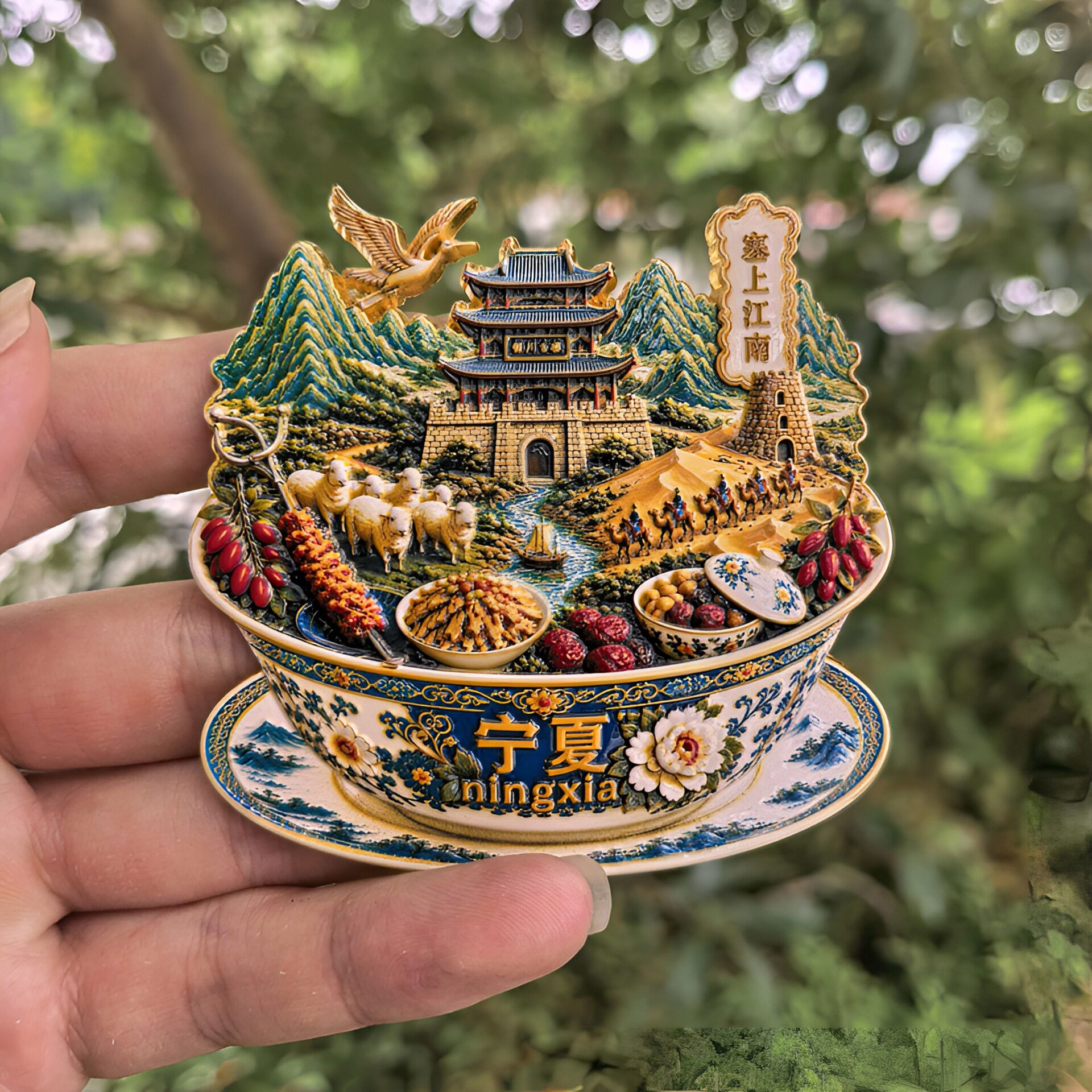 宁夏城市旅游纪念品文创冰箱贴