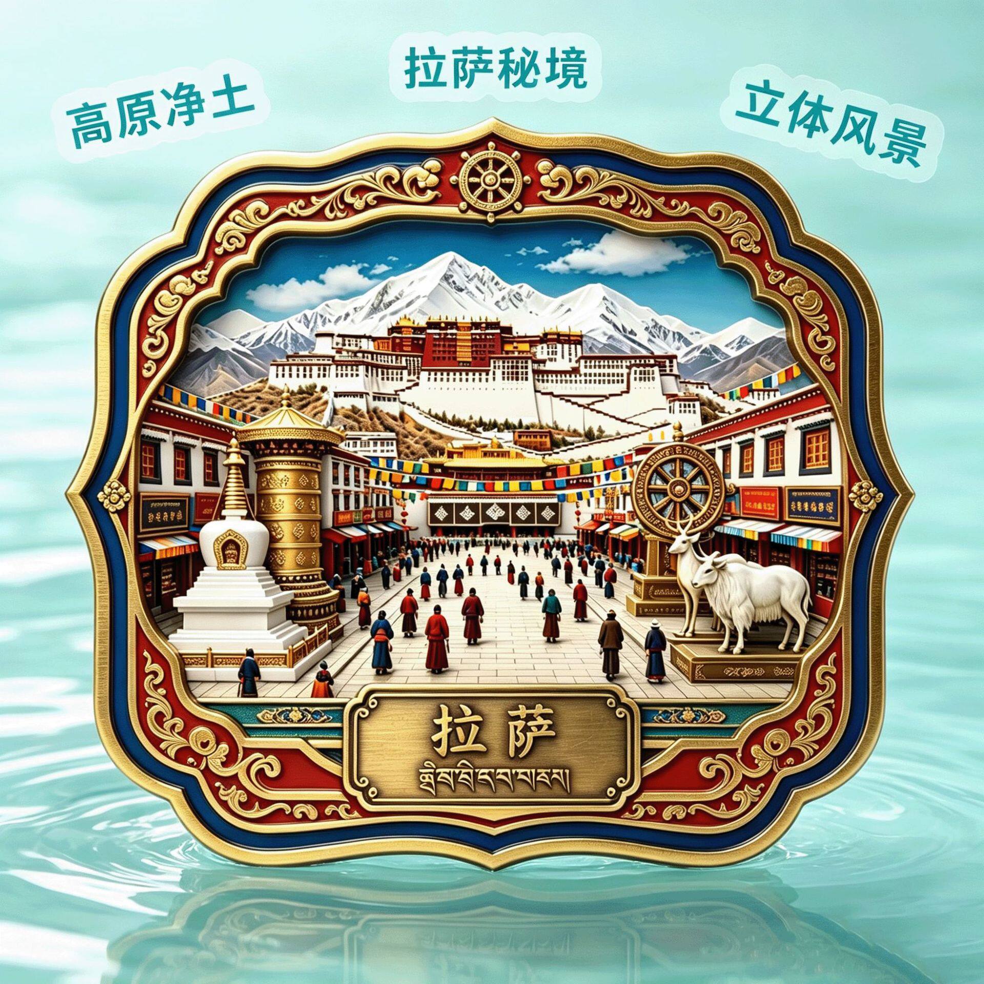 西藏拉萨城市旅游纪念品冰箱贴