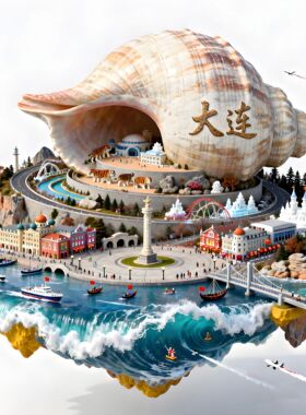 大连城市旅游景点纪念礼品冰箱贴