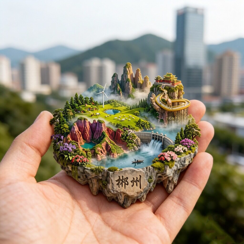 湖南郴州旅游纪念品冰箱贴磁吸