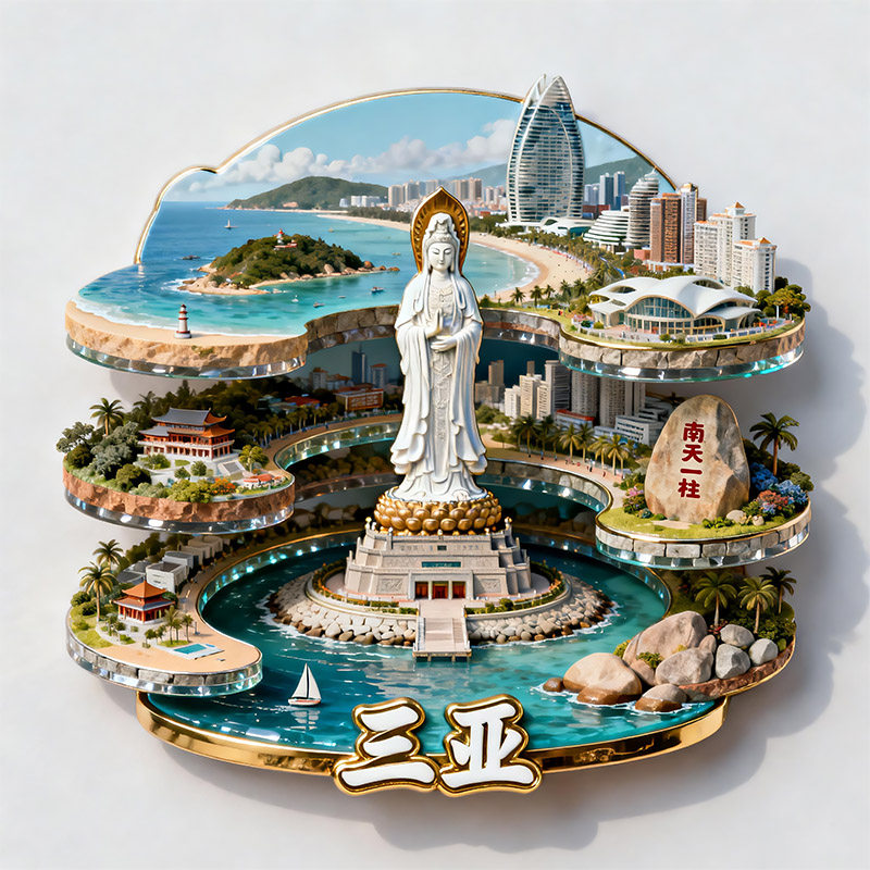 三亚城市旅游纪念品冰箱贴磁吸