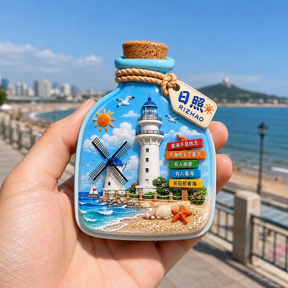 日照景点旅游文创纪念品冰箱贴