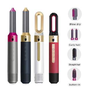 五合一吹风机热风梳多功能不伤发直卷两用大波浪换头卷发棒全自动