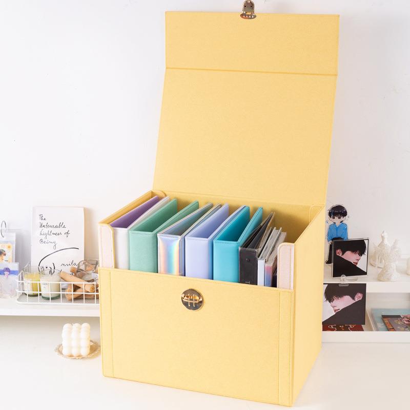追星收纳A5折叠收纳箱A4书本PB收纳卡册相册追星桌面收纳盒杂物