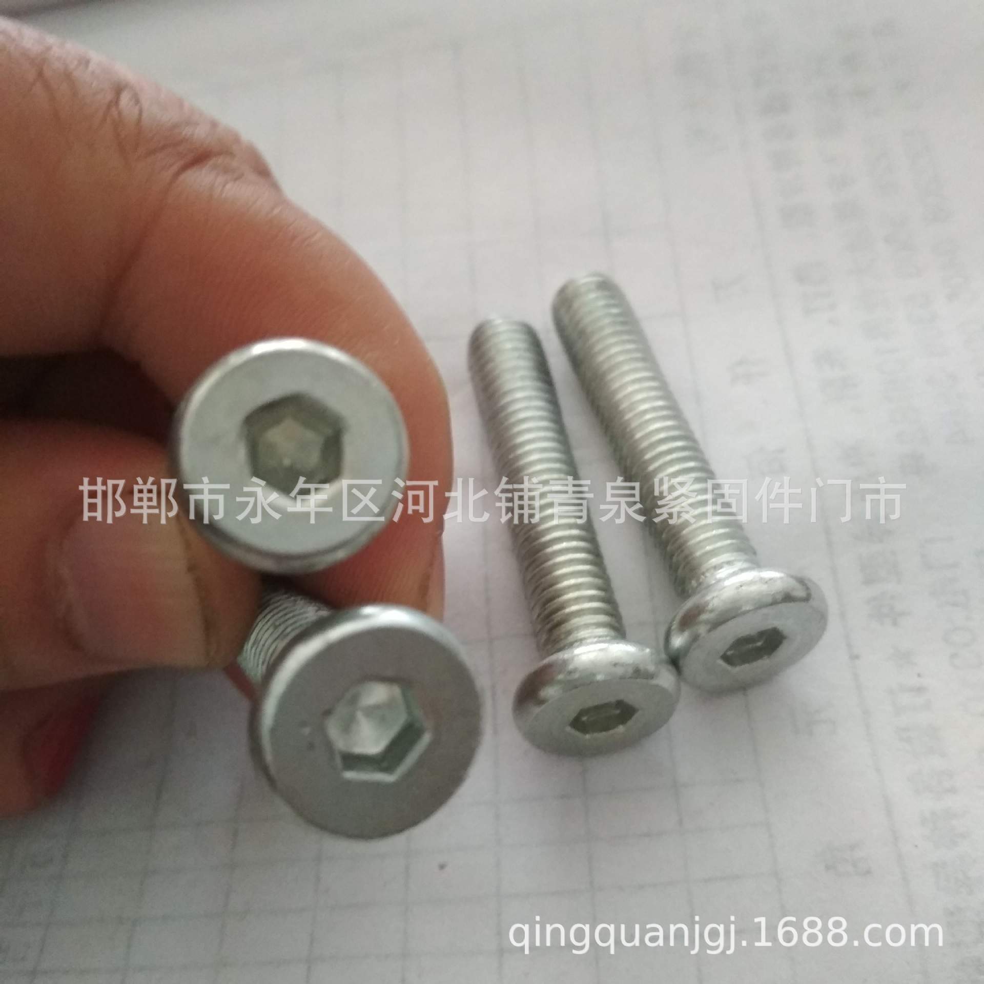 现货平头内六角螺栓  M6--M12   镀锌家具螺丝 平头内六螺丝