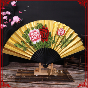 速发包邮戏曲练功扇子 贵妃醉酒旦小 扇越剧 京剧花生8寸金扇寸折