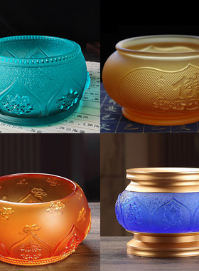 速发琉璃香炉家用佛具摆件供家客厅桌面居奉线香礼佛供具用品