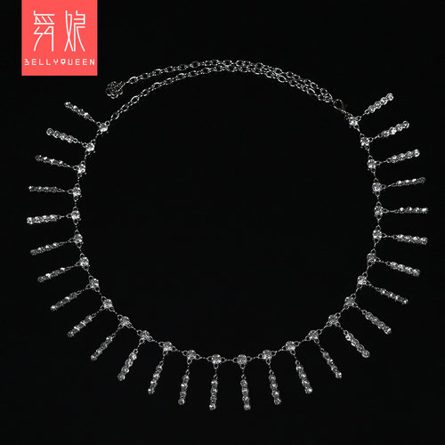 速发2021新款肚皮舞腰链裙约钻链士连衣简时尚腰 水兵舞带18#腰链