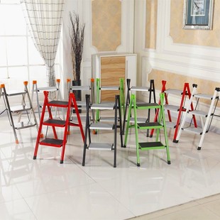 速发福临喜家用折叠梯凳不锈钢加厚五管人字梯包子邮三四铁六步