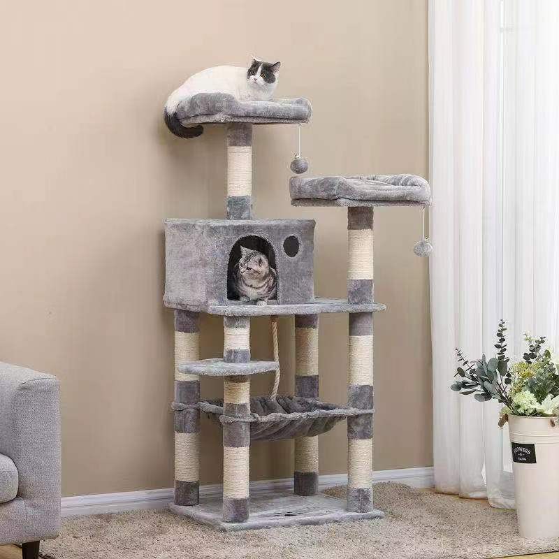 工厂宠物用品猫玩具猫爬架猫抓板猫树猫窝猫吊床猫架J140
