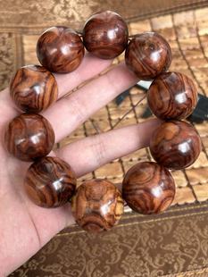 海南黄花梨油梨3.0鬼脸对眼野生料手串佛珠海口发货一物一拍1218