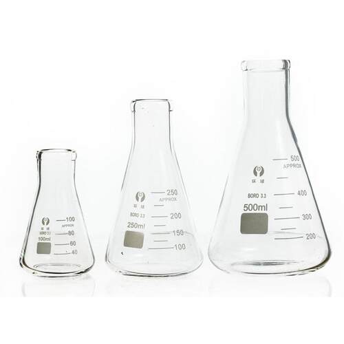 锥BFM形瓶玻璃锥250l500ml100ml0ml玻璃三角烧5瓶形瓶烧杯实验m器