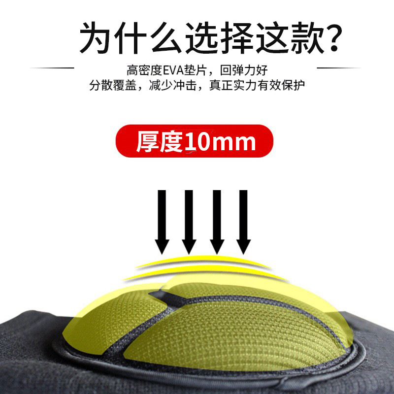 防撞海绵护膝 龟壳篮球跑步骑行花园跪地防护EVA针织运动护具装备