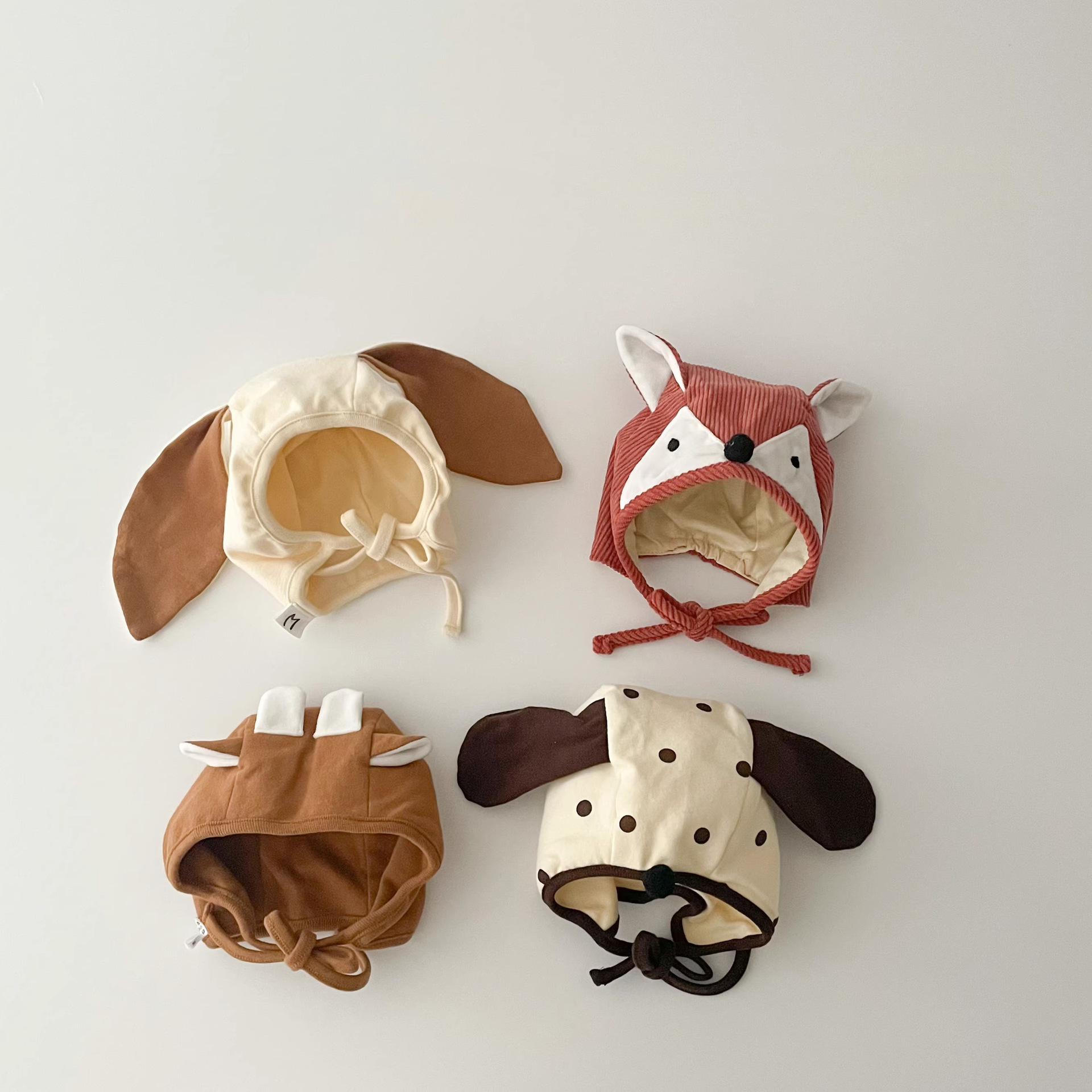 一潘 韩国婴儿帽子秋冬2025新款卡通可爱保暖护耳帽宝宝胎帽