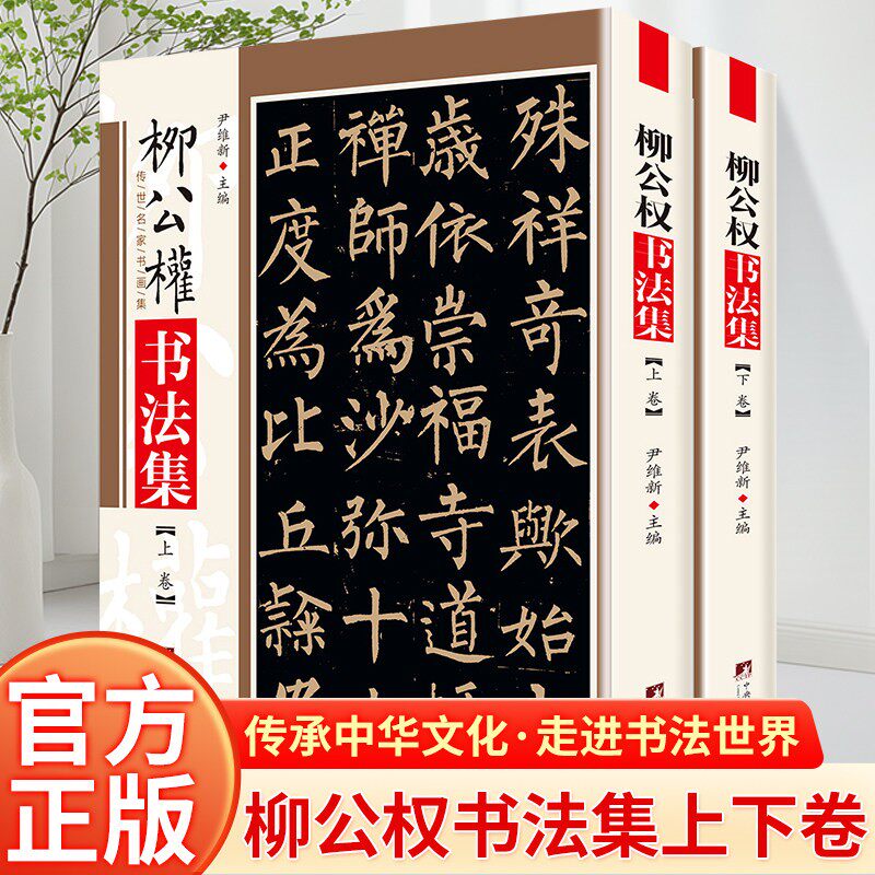 柳公权书法集铜版彩印上下卷名家书法柳公权柳体神策军碑玄秘塔碑