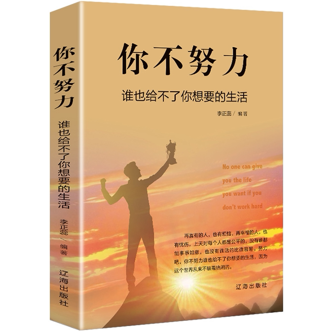 你不努力没人给你想要的生活 青春励志文学书 努力坚持成功正能量