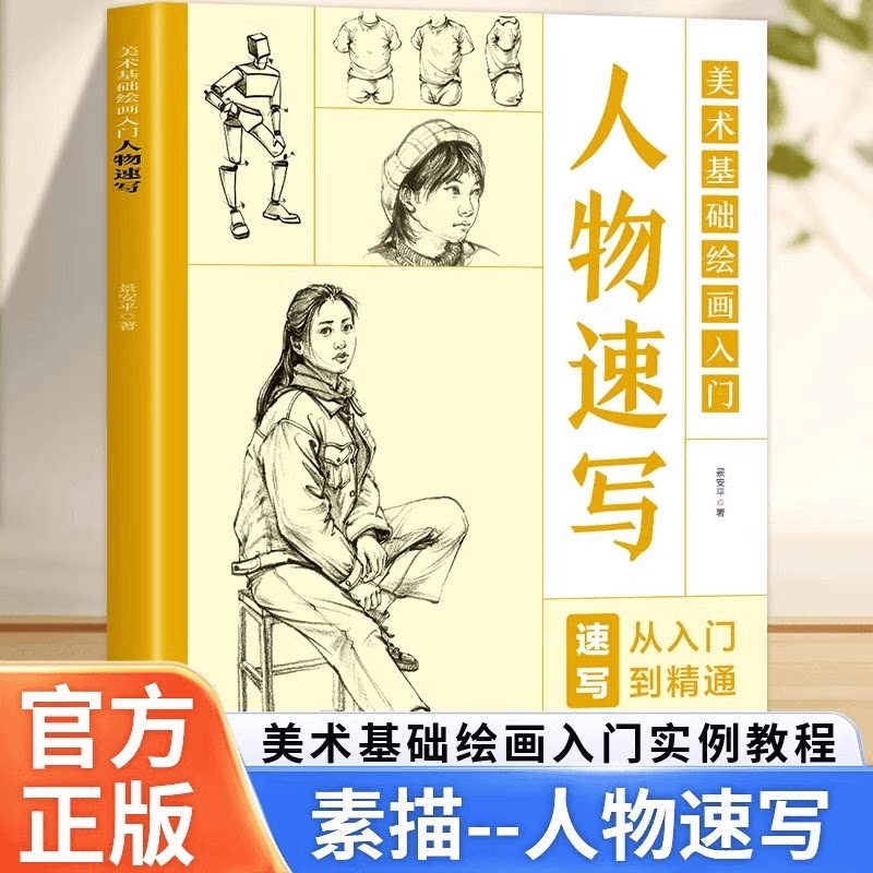 美术基础绘画入门人物速写素描从入门到精通14个实例教程基础知识