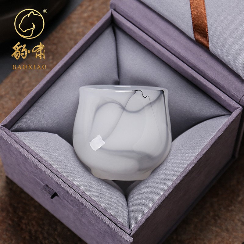 豹啸琉璃茶杯功夫茶具品茗杯个人杯玻璃杯子茶碗茶盏高档单杯家用